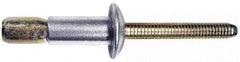 Marson - Countersunk Head Aluminum Structural Blind Rivet - Aluminum Mandrel, 1/8" to 0.331" Grip, 0.35" Head Diam, 0.191" to 0.201" Hole Diam, 0.41" Length Under Head, 3/16" Body Diam - Exact Tool & Supply