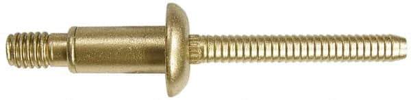 Marson - Protruding Head Steel Structural Blind Rivet - Steel Mandrel, 0.268" to 0.346" Grip, 0.53" Head Diam, 0.261" to 0.272" Hole Diam, 1/4" Body Diam - Exact Tool & Supply