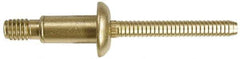 Marson - Protruding Head Steel Structural Blind Rivet - Steel Mandrel, 0.189" to 0.268" Grip, 0.53" Head Diam, 0.261" to 0.272" Hole Diam, 1/4" Body Diam - Exact Tool & Supply