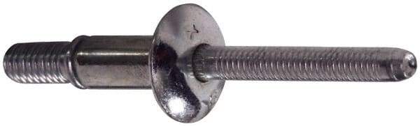 Marson - Protruding Head Steel Structural Blind Rivet - Steel Mandrel, 0.1" to 3/8" Grip, 0.49 to 0.53" Head Diam, 0.261" to 0.272" Hole Diam, 1/4" Body Diam - Exact Tool & Supply