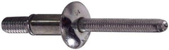 Marson - Protruding Head Steel Structural Blind Rivet - Steel Mandrel, 0.1" to 3/8" Grip, 0.49 to 0.53" Head Diam, 0.261" to 0.272" Hole Diam, 1/4" Body Diam - Exact Tool & Supply