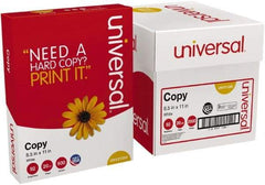 UNIVERSAL - 8-1/2" x 11" White Copy Paper - Use with Laser Printers, Copiers, Plain Paper Fax Machines - Exact Tool & Supply