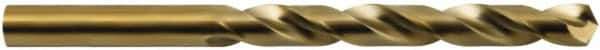 Hertel - 12.5mm 135° Cobalt Jobber Drill - Oxide/Gold Finish, Spiral Flute, 151mm OAL, Split Point - Exact Tool & Supply