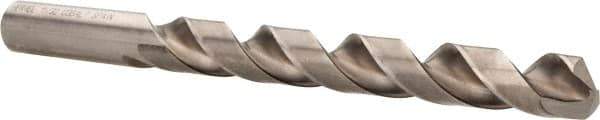 Hertel - 15/32" 135° Cobalt Jobber Drill - Bright Finish, Spiral Flute, 5-3/4" OAL, Split Point - Exact Tool & Supply