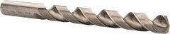 Hertel - 31/64" 135° Cobalt Jobber Drill - Bright Finish, Spiral Flute, 5-7/8" OAL, Split Point - Exact Tool & Supply