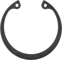 Rotor Clip - 0.062" Thick, Phosphate Finish, Steel Snap Internal Retaining Ring - 0.068" Groove Width, 0.05" Groove Depth, 1.725" Groove Diam, Grade 1060-1090 - Exact Tool & Supply