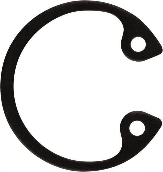 Rotor Clip - 0.035" Thick, Phosphate Finish, Steel Snap Internal Retaining Ring - 0.039" Groove Width, 0.017" Groove Depth, 0.596" Groove Diam, Grade 1060-1090 - Exact Tool & Supply