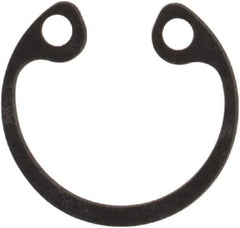 Rotor Clip - 0.015" Thick, Phosphate Finish, Steel Snap Internal Retaining Ring - 0.02" Groove Width, 0.009" Groove Depth, 0.268" Groove Diam, Grade 1060-1090 - Exact Tool & Supply