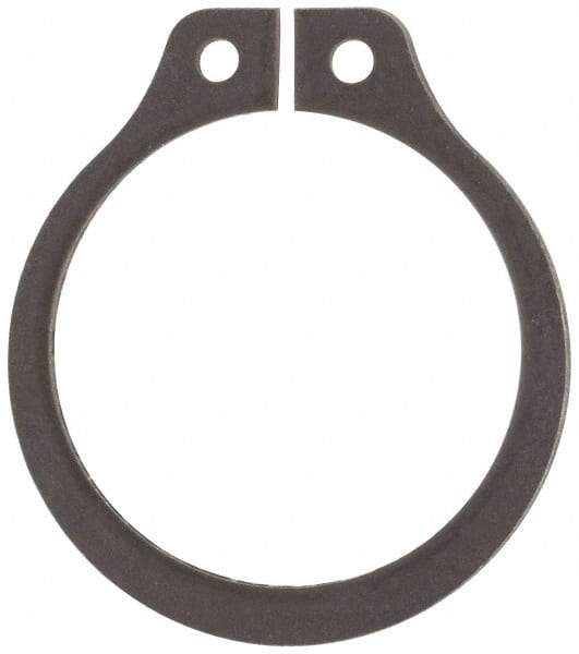 Rotor Clip - 0.646" Groove Diam, 11/16" Shaft Diam, Phosphate Steel, Snap External Retaining Rings - 0.046" Groove Width, 0.021" Groove Depth, 0.042" Ring Thickness, Grade 1060-1090 - Exact Tool & Supply