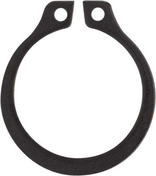 Rotor Clip - 0.53" Groove Diam, 9/16" Shaft Diam, Phosphate Steel, Snap External Retaining Rings - 0.039" Groove Width, 0.016" Groove Depth, 0.035" Ring Thickness, Grade 1060-1090 - Exact Tool & Supply