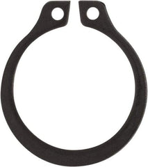 Rotor Clip - 0.53" Groove Diam, 9/16" Shaft Diam, Phosphate Steel, Snap External Retaining Rings - 0.039" Groove Width, 0.016" Groove Depth, 0.035" Ring Thickness, Grade 1060-1090 - Exact Tool & Supply