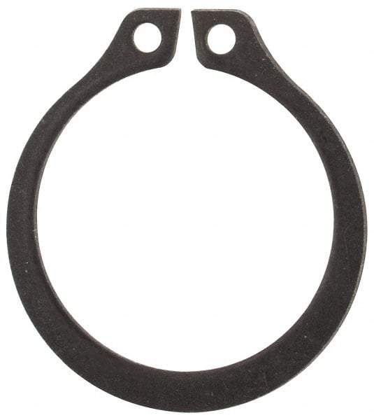 Rotor Clip - 0.588" Groove Diam, 5/8" Shaft Diam, Phosphate Steel, Snap External Retaining Rings - 0.039" Groove Width, 0.018" Groove Depth, 0.035" Ring Thickness, Grade 1060-1090 - Exact Tool & Supply
