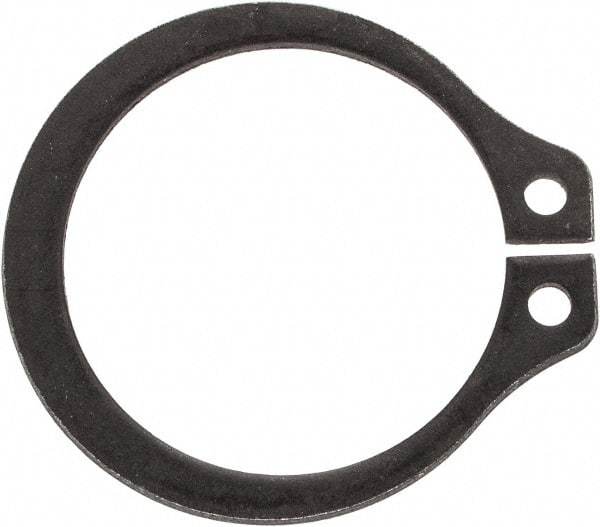Rotor Clip - 0.559" Groove Diam, 19/32" Shaft Diam, Phosphate Steel, Snap External Retaining Rings - 0.039" Groove Width, 0.017" Groove Depth, 0.035" Ring Thickness, Grade 1060-1090 - Exact Tool & Supply