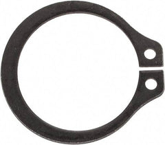 Rotor Clip - 0.559" Groove Diam, 19/32" Shaft Diam, Phosphate Steel, Snap External Retaining Rings - 0.039" Groove Width, 0.017" Groove Depth, 0.035" Ring Thickness, Grade 1060-1090 - Exact Tool & Supply