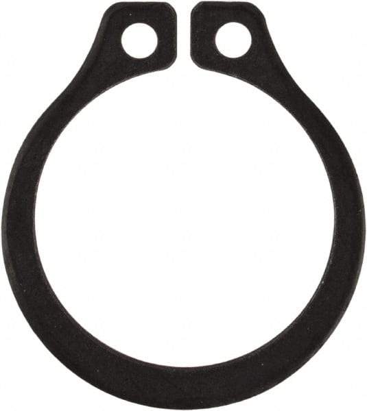 Rotor Clip - 0.412" Groove Diam, 7/16" Shaft Diam, Phosphate Steel, Snap External Retaining Rings - 0.029" Groove Width, 0.013" Groove Depth, 0.025" Ring Thickness, Grade 1060-1090 - Exact Tool & Supply