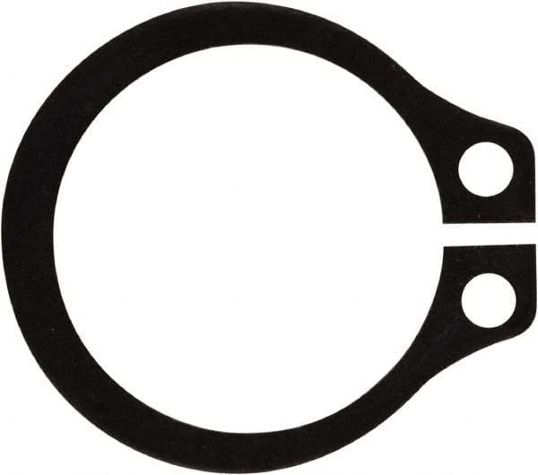 Rotor Clip - 0.382" Groove Diam, 13/32" Shaft Diam, Phosphate Steel, Snap External Retaining Rings - 0.029" Groove Width, 0.012" Groove Depth, 0.025" Ring Thickness, Grade 1060-1090 - Exact Tool & Supply