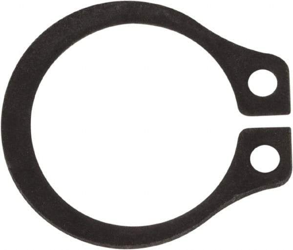 Rotor Clip - 0.352" Groove Diam, 3/8" Shaft Diam, Phosphate Steel, Snap External Retaining Rings - 0.029" Groove Width, 0.012" Groove Depth, 0.025" Ring Thickness, Grade 1060-1090 - Exact Tool & Supply