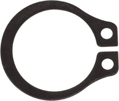 Rotor Clip - 0.352" Groove Diam, 3/8" Shaft Diam, Phosphate Steel, Snap External Retaining Rings - 0.029" Groove Width, 0.012" Groove Depth, 0.025" Ring Thickness, Grade 1060-1090 - Exact Tool & Supply