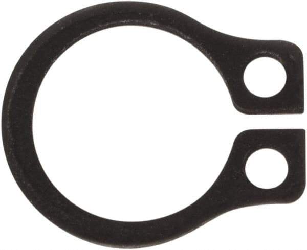 Rotor Clip - 0.23" Groove Diam, 1/4" Shaft Diam, Phosphate Steel, Snap External Retaining Rings - 0.029" Groove Width, 0.01" Groove Depth, 0.025" Ring Thickness, Grade 1060-1090 - Exact Tool & Supply