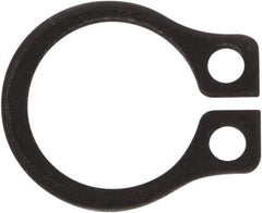 Rotor Clip - 0.23" Groove Diam, 1/4" Shaft Diam, Phosphate Steel, Snap External Retaining Rings - 0.029" Groove Width, 0.01" Groove Depth, 0.025" Ring Thickness, Grade 1060-1090 - Exact Tool & Supply