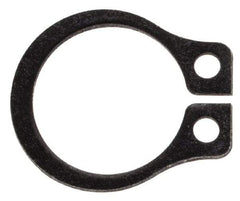 Rotor Clip - 0.29" Groove Diam, 5/16" Shaft Diam, Phosphate Steel, Snap External Retaining Rings - 0.029" Groove Width, 0.011" Groove Depth, 0.025" Ring Thickness, Grade 1060-1090 - Exact Tool & Supply