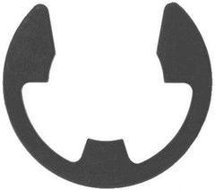 Rotor Clip - 0.835" Groove Diam, 63/64" Shaft Diam, Phosphate Steel, E Style External Retaining Rings - 0.056" Groove Width, 0.074" Groove Depth, 0.05" Ring Thickness, Grade 1060-1090 - Exact Tool & Supply