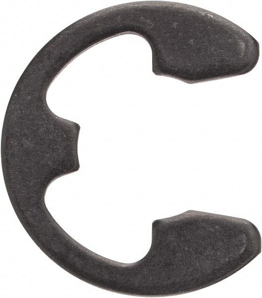 Rotor Clip - 0.396" Groove Diam, 1/2" Shaft Diam, Phosphate Steel, E Style External Retaining Rings - 0.046" Groove Width, 0.052" Groove Depth, 0.042" Ring Thickness, Grade 1060-1090 - Exact Tool & Supply