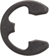 Rotor Clip - 0.396" Groove Diam, 1/2" Shaft Diam, Phosphate Steel, E Style External Retaining Rings - 0.046" Groove Width, 0.052" Groove Depth, 0.042" Ring Thickness, Grade 1060-1090 - Exact Tool & Supply
