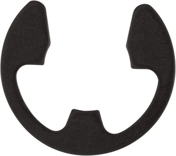 Rotor Clip - 0.343" Groove Diam, 7/16" Shaft Diam, Phosphate Steel, E Style External Retaining Rings - 0.039" Groove Width, 0.047" Groove Depth, 0.035" Ring Thickness, Grade 1060-1090 - Exact Tool & Supply