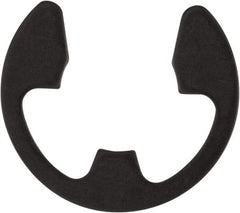 Rotor Clip - 0.343" Groove Diam, 7/16" Shaft Diam, Phosphate Steel, E Style External Retaining Rings - 0.039" Groove Width, 0.047" Groove Depth, 0.035" Ring Thickness, Grade 1060-1090 - Exact Tool & Supply