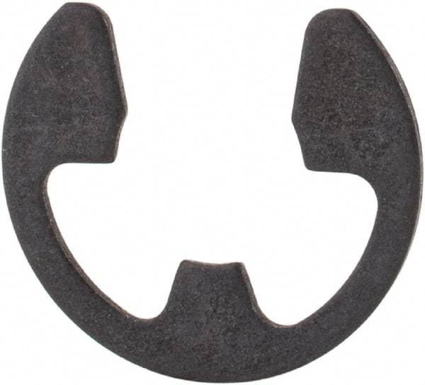 Rotor Clip - 0.303" Groove Diam, 3/8" Shaft Diam, Phosphate Steel, E Style External Retaining Rings - 0.039" Groove Width, 0.036" Groove Depth, 0.035" Ring Thickness, Grade 1060-1090 - Exact Tool & Supply