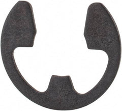 Rotor Clip - 0.303" Groove Diam, 3/8" Shaft Diam, Phosphate Steel, E Style External Retaining Rings - 0.039" Groove Width, 0.036" Groove Depth, 0.035" Ring Thickness, Grade 1060-1090 - Exact Tool & Supply
