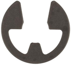 Rotor Clip - 0.21" Groove Diam, 1/4" Shaft Diam, Phosphate Steel, E Style External Retaining Rings - 0.029" Groove Width, 0.02" Groove Depth, 0.025" Ring Thickness, Grade 1060-1090 - Exact Tool & Supply