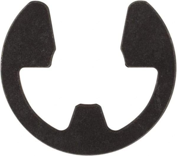 Rotor Clip - 3/16" Groove Diam, 7/32" Shaft Diam, Phosphate Steel, E Style External Retaining Rings - 0.029" Groove Width, 0.015" Groove Depth, 0.025" Ring Thickness, Grade 1060-1090 - Exact Tool & Supply