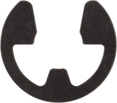 Rotor Clip - 3/16" Groove Diam, 7/32" Shaft Diam, Phosphate Steel, E Style External Retaining Rings - 0.029" Groove Width, 0.015" Groove Depth, 0.025" Ring Thickness, Grade 1060-1090 - Exact Tool & Supply