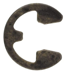 Rotor Clip - 0.147" Groove Diam, 3/16" Shaft Diam, Phosphate Steel, E Style External Retaining Rings - 0.029" Groove Width, 0.02" Groove Depth, 0.025" Ring Thickness, Grade 1060-1090 - Exact Tool & Supply