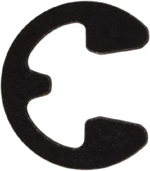 Rotor Clip - 0.074" Groove Diam, 3/32" Shaft Diam, Phosphate Steel, E Style External Retaining Rings - 0.02" Groove Width, 0.01" Groove Depth, 0.015" Ring Thickness, Grade 1060-1090 - Exact Tool & Supply
