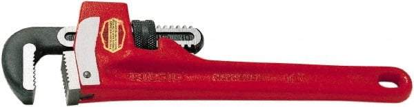 Ridgid - 10" Steel Straight Pipe Wrench - 1-1/2" Pipe Capacity - Exact Tool & Supply