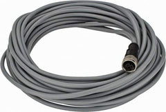 Telemecanique Sensors - 3 Amp, M12 4 Pin Female Straight Cordset Sensor and Receptacle - 250 VAC, 300 VDC, 10m Cable Length, IP67 Ingress Rating - Exact Tool & Supply