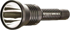 Streamlight - White LED Bulb, 200 Lumens, Industrial/Tactical Flashlight - Black Aluminum Body, 2 CR123A Lithium Batteries Included - Exact Tool & Supply