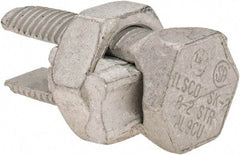 Value Collection - 8 (Solid)/8 (Strand) to 2 (Strand) AWG, Aluminum & Copper Wire Compatible, Silicon Bronze, Hex Split Bolt Connector - Exact Tool & Supply