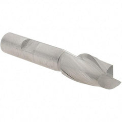 Value Collection - 5/8", 1-1/8" LOC, 1/2" Shank Diam, 3-1/8" OAL, 2 Flute, High Speed Steel Square End Mill - Single End, Uncoated, Spiral Flute, 30° Helix, Centercutting, Right Hand Cut, Right Hand Flute - Exact Tool & Supply