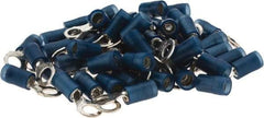 Value Collection - 16-14 AWG Partially Insulated Crimp Connection D Shaped Ring Terminal - #10 Stud, Tin Plated Copper Contact - Exact Tool & Supply