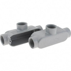 Value Collection - Form 85, T Body, 1" Trade, IMC, Rigid Aluminum Conduit Body - Oval - Exact Tool & Supply