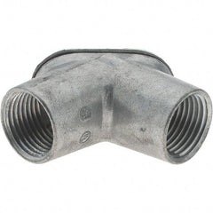 Value Collection - 1/2" Trade, Aluminum Threaded EMT & Rigid Conduit Elbow - Exact Tool & Supply