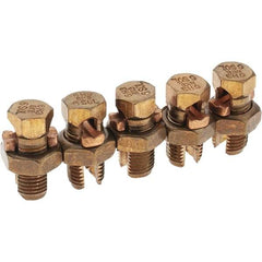 Value Collection - 10 to 6 AWG, Bronze Alloy, Split Bolt Connector - 15/32" Head Width - Exact Tool & Supply
