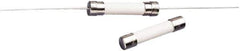 Value Collection - 250 VAC, 5 Amp, Fast-Acting Miniature Glass/Ceramic Fuse - 1-1/4" OAL, 1/4" Diam - Exact Tool & Supply