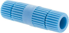 Value Collection - 16 to 14 AWG Compatible, Nylon Fully Insulated, Crimp-On Butt Splice Terminal - 2 Wire Entries, Brass Contacts, Blue - Exact Tool & Supply