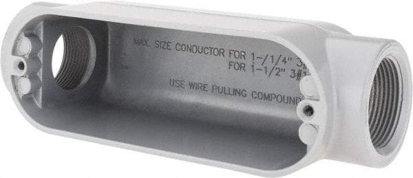 Value Collection - Form 85, C Body, 1-1/4" Trade, IMC, Rigid Aluminum Conduit Body - Oval - Exact Tool & Supply