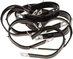 Value Collection - 2-1/2" Bundle Diam, 3/8" Hole, Steel Clamp - 3/4" Wide, Black - Exact Tool & Supply